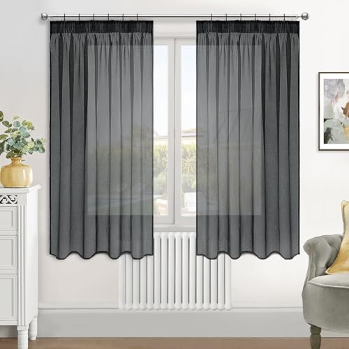 MRTREES gardinen kräuselband Vorhang anthrazit 122 cm lang Vorhang lichtdurchlässig vorhänge Wohnzimmer modern 2er Set kurz 140 cm breit Schlafzimmer Elegant exquisit MRTREES gardinen kräuselband Vorhang anthrazit 122 cm lang Vorhang lichtdurchlässig vorhänge Wohnzimmer modern 2er Set kurz 140 cm breit Schlafzimmer Elegant exquisit von MRTREES