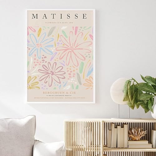 MRTURK Matisse Pastell Poster Dänische Pastell Blumen Malerei Matisse Leinwand Wandkunst Matisse Drucke Matisse Bild für Teen Mädchen Zimmer Dekor 50x70cm Kein Rahmen von MRTURK