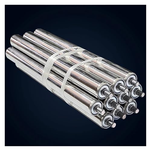 Edelstahl-Förderrolle, Förderrollen, 10er-Pack, mehrere Durchmesser, 100–1000 mm Länge, Ersatz(Dia 38mm/1.5 Inch,L 150MM/5.9IN) von MRVAKDYDI