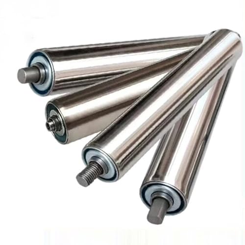Edelstahl-Förderrolle, Förderrollen aus Edelstahl mit Lagern, 4er-Pack, verschiedene Größen(Dia 38MM/1.5 In,L 800MM(31.5in)) von MRVAKDYDI