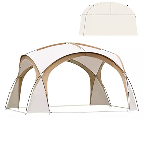 Großes, leichtes 4-Jahreszeiten-Zelt, 6-8 Dome Baldachin Zelt 420x420x230cm Multicolor Mit 4 Schatten Wände Camping Angeln Picknick(Gold with Sunshade*2) von MRVAKDYDI
