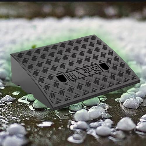 MRVAKDYDI Die klappbare Rollstuhlrampe Gummi Bordstein Rampe Multicolor Mehrere Größen for Rollstuhl Walkers Kinderwagen Roller(Black,50x37x16 cm) von MRVAKDYDI