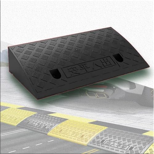 MRVAKDYDI Die klappbare Rollstuhlrampe Gummi-Bordsteinrampen for Rollstuhl-Garage, Schuppen, Ladedock, Mehrfarbig, mehrere Größen(Black,50x27x7cm) von MRVAKDYDI