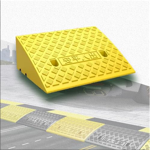 MRVAKDYDI Die klappbare Rollstuhlrampe Gummi-Bordsteinrampen for Rollstuhl-Garage, Schuppen, Ladedock, Mehrfarbig, mehrere Größen(Yellow,50x50x19 cm) von MRVAKDYDI