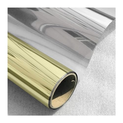 MRVAKDYDI Fensterfolie Sichtschutzfolie, Einweg-Spiegel-Sichtschutzfolie for Fenster, blockiert Sonne und Hitze, Mehrfarbig, mehrere Größen(Gold,50x500 cm) von MRVAKDYDI