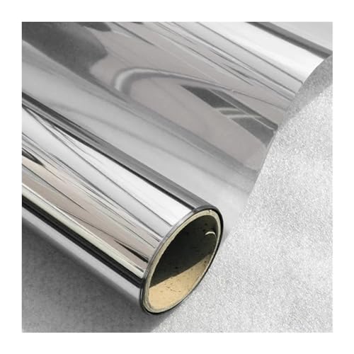 MRVAKDYDI Fensterfolie Sichtschutzfolie, Einweg-Spiegel-Sichtschutzfolie for Fenster, blockiert Sonne und Hitze, Mehrfarbig, mehrere Größen(Silver,70x300 cm) von MRVAKDYDI