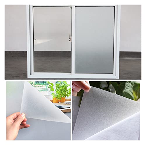 MRVAKDYDI Fensterfolie Sichtschutzfolie, Einweg-Spiegel-Sichtschutzfolie for Fenster, mattiert, 40–80 cm Breite, selbstklebend, wasserdicht(Pure Frosted,40cmx2m) von MRVAKDYDI