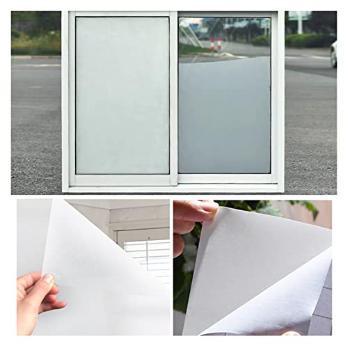 MRVAKDYDI Fensterfolie Sichtschutzfolie, Einweg-Spiegel-Sichtschutzfolie for Fenster, mattiert, 40–80 cm Breite, selbstklebend, wasserdicht(White Frosted,40cmx2m) von MRVAKDYDI