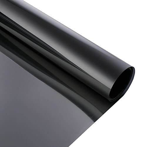 MRVAKDYDI Fensterfolie Sichtschutzfolie, Einwegspiegel-Wärmedämmung, Solar-Blockierfensterfolie, Mehrfarbig, mehrere Größen(Black,60x300 cm) von MRVAKDYDI