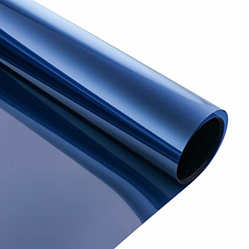 MRVAKDYDI Fensterfolie Sichtschutzfolie, Einwegspiegel-Wärmedämmung, Solar-Blockierfensterfolie, Mehrfarbig, mehrere Größen(Blue,40x100 cm) von MRVAKDYDI