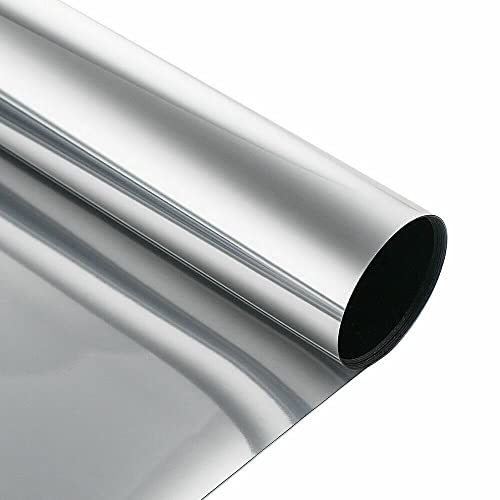 MRVAKDYDI Fensterfolie Sichtschutzfolie, Einwegspiegel-Wärmedämmung, Solar-Blockierfensterfolie, Mehrfarbig, mehrere Größen(Silver,50x300 cm) von MRVAKDYDI