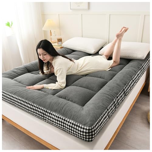 MRVAKDYDI Matratze Japanische Bodenmatratze, Japanische Boden-Futon-Tatami-Matratze, Isomatte, Gästebett, Mehrfarbig, mehrere Größen(Grey,150x190cm) von MRVAKDYDI