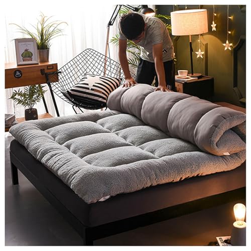 MRVAKDYDI Matratze Japanische Bodenmatratze, Japanische Futon-Bodenmatratze Tatami-Matte 10CM Dicke Faltbare Multicolor Mehrere Größen(Grey,150x200cm) von MRVAKDYDI