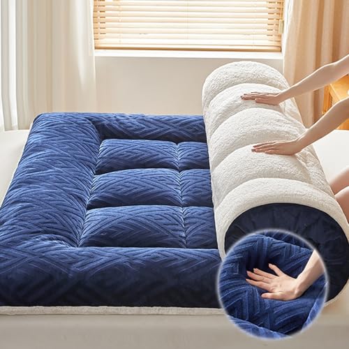 MRVAKDYDI Matratze Japanische Bodenmatratze, Japanische Futonmatratze, Mehrfarbig, mehrere Größen(Blue,100 * 200 * 10cm/39 * 78 * 4in) von MRVAKDYDI