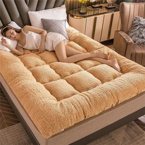MRVAKDYDI Matratze Japanische Bodenmatratze, Roll Up Boden Matratze Tatami Matte Isomatte for Camping Multicolor Mehrere Größen(Yellow,X-Long Twin(90x200cm)) von MRVAKDYDI