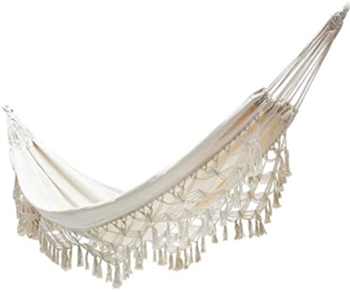MRVAKDYDI Ratschengurte, Baumwolle Stoff Schaukel Hängematte for Terrasse Veranda Garten Outdoor Indoor Baum Mit Quaste Hamac von MRVAKDYDI