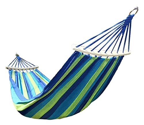 MRVAKDYDI Ratschengurte, Canvas Camping Hängematte for Strand Garten Reise Baum 300kg Kapazität Multicolor 80x190 cm(Blue) von MRVAKDYDI