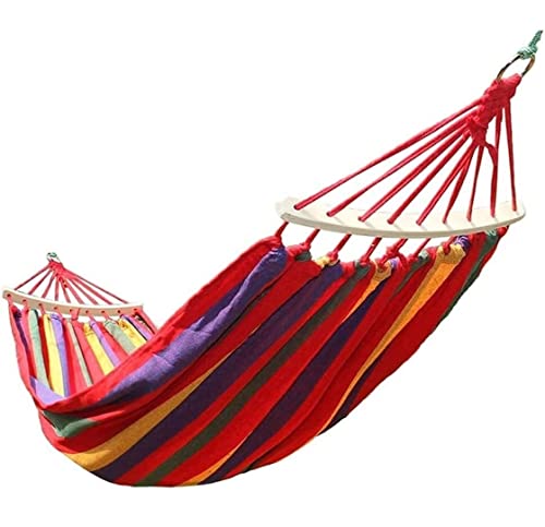 MRVAKDYDI Ratschengurte, Canvas Camping Hängematte for Strand Garten Reise Baum 300kg Kapazität Multicolor 80x190 cm(Rosso) von MRVAKDYDI