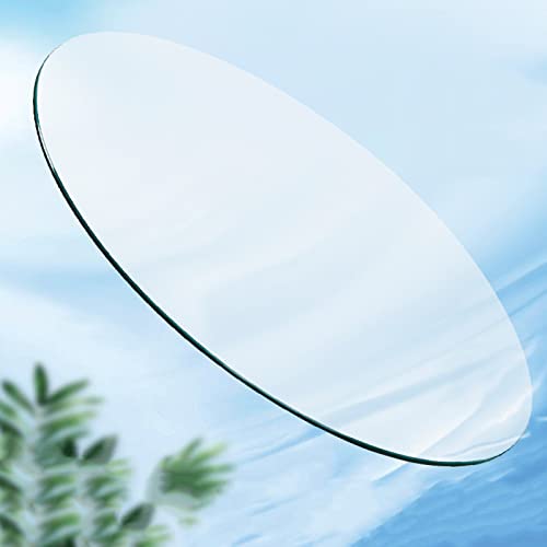 MRVAKDYDI Transparente runde Tischplatte aus Glas, Gehärtetes Glas, runde Tischplatte, klar, Ersatz for den Außenbereich, mehrere Größen, 8 mm(Ø76CM(30IN)) von MRVAKDYDI