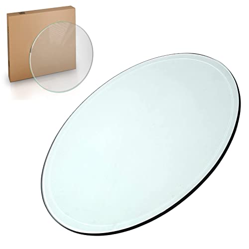 MRVAKDYDI Transparente runde Tischplatte aus Glas, Runde Glastischplatte, klar, mehrere Größen(32Inch/800mm) von MRVAKDYDI