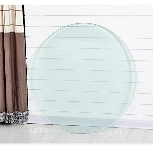 MRVAKDYDI Transparente runde Tischplatte aus Glas, Runde Tischplatte aus gehärtetem Glas, 9 mm, klar, mehrere Größen(22Inch/55cm) von MRVAKDYDI