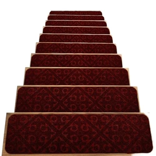 MRVAKDYDI Treppenläufer-Teppiche, Treppenstufen Polyester 76x20cm Packung mit 10 oder 14 Stück Mehrfarbig(3,10pcs) von MRVAKDYDI