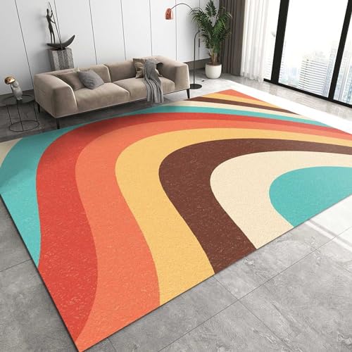 MRVAKDYDI Weiche Heimtextilien Teppiche Wohnzimmer, Retro-Design for drinnen und draußen mit guter Wasseraufnahme und einfacher Pflege(Style 11,150 x 240 cm) von MRVAKDYDI