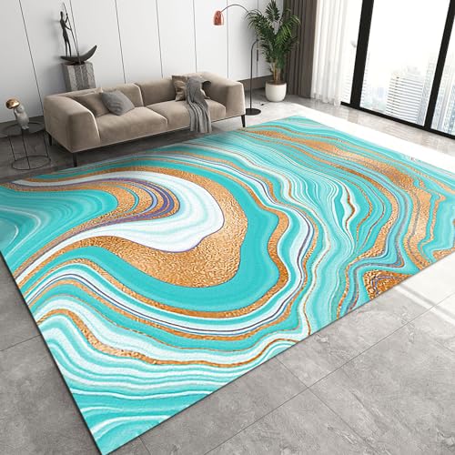 MRVAKDYDI Weiche Heimtextilien Teppiche Wohnzimmer, Retro-Design for drinnen und draußen mit guter Wasseraufnahme und einfacher Pflege(Style 19,150 x 240 cm) von MRVAKDYDI