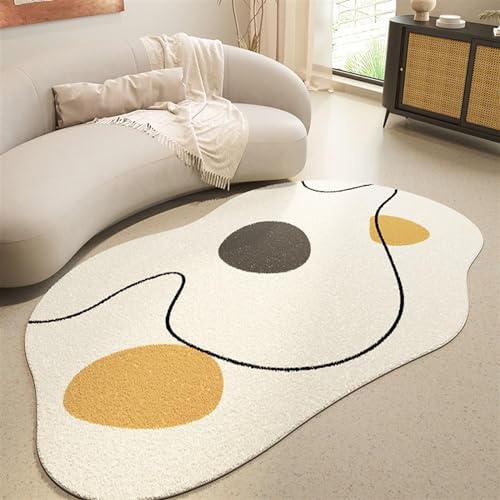 MRVAKDYDI Weiche Heimtextilien Teppiche Wohnzimmer, Stilvoller, unregelmäßig geformter, waschbarer Teppich for zeitgenössische Wohnkultur | Vielseitig und abstrakt(D,160 * 200cm) von MRVAKDYDI