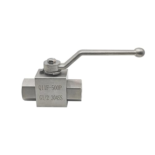 Metallschlauch-Kochschlauchzubehör, Hochdruck-2-Wege-Kugelhahn 304/316L Edelstahl Innengewinde 1/4 Zoll / 2 Zoll Hydraulikschalter Wasserventile(304 Stainless Steel-pom seal,1/4") von MRVAKDYDI