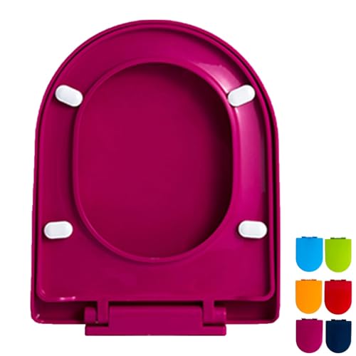 Toilettensitz, DShaped Toilet Seat with Soft Close & Quick Release Hinges,(Fuchsia) von MRVAKDYDI