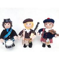Eierwärmer Eierbecher Schottland Schotte Kilt Tartan Dudelsack Trommel Fidel Drums Sporran Geldgeschenk Geschenkverpackung Neue Modelle von MRWolldesign