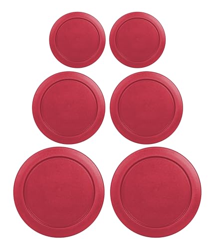 Ersatzdeckel für Pyrex-Behälter (2) 2 Tassen (2) 4 Tassen (2) 7 Tassen (rot) von MRX Solutions