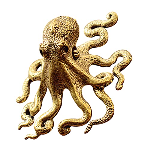 Auto-Dekoration Messing Octopus Ornament Mini Octopus Modell Desktop Octopus Decor Wohnzimmer Büro Octopus Skulptur 1St von MRXFN