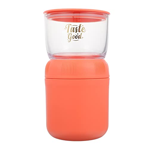 Becher 1 Set Topping Take Ml+ Lebensmittelbehälter oder Frühstücksbüro Silikon-Aufbewahrungsbecher: Liefert Haferflockenbehälter Zuhause Joghurtbecher Ml Milch Snack Pink Go School Suppenbecher Ergänz von MRXFN