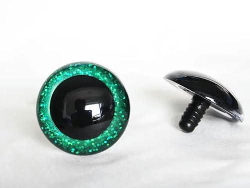 MRYHAHA 10 Stück 18 mm bis 60 mm runde, klare Spielzeug-Sicherheits-Glitzeraugen mit Glitzerstoff und Harter Unterlegscheibe B11-grün-50 mm MRYHAHA 10 Stück 18 mm bis 60 mm runde, klare Spielzeug-Sicherheits-Glitzeraugen mit Glitzerstoff und Harter Unterlegscheibe B11-grün-50 mm von MRYHAHA