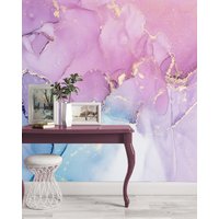 Aquarell Rosa Marmor-Tapete, Abnehmbare Tapete Abstraktes Rosa-Gold-Wandbild, Selbstklebend, Schälen Und Aufkleben, Wanddekor Aquarell Rosa Marmor-Tapete, Abnehmbare Tapete Abstraktes Rosa-Gold-Wandbild, Selbstklebend, Schälen Und Aufkleben, Wanddekor von MRYinteriors