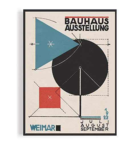 MReinart Bauhaus Poster Plakat Ausstellung Weimar 1923 - DIN A3 Wandbild Kunstdruck Ungerahmt Reproduktion 250 g/m², Weiß, Einheitsgröße von MReinart