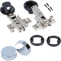 1 Set Topfbänder Glastürscharniere 26mm Topf Vitrinenscharnier Eckanschlag Rund von MS BESCHLÄGE