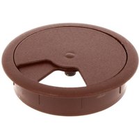 Ms Beschläge - 2er Pack Kabeldurchlass Kabelkanal dunkelbraun ø60mm Kabelöffnung Kunststoff von MS BESCHLÄGE