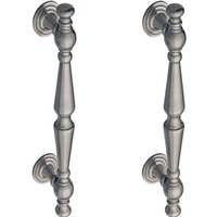 Ms Beschläge - 2er Set Stoßgriffe Ziehgriff Edelstahl Optik Haustürbeschlag Türgriff Haltegriff Ms Beschläge - 2er Set Stoßgriffe Ziehgriff Edelstahl Optik Haustürbeschlag Türgriff Haltegriff von MS BESCHLÄGE