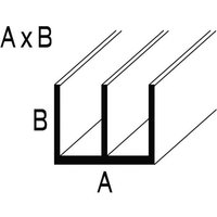 Ms Beschläge - Aluminium Doppel-U-Profil 1mm Stärke, Flach, Profil, Winkel, natur eloxiert 20x10x1mm 2 Meter Ms Beschläge - Aluminium Doppel-U-Profil 1mm Stärke, Flach, Profil, Winkel, natur eloxiert 20x10x1mm 2 Meter von MS BESCHLÄGE