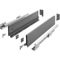 Ms Beschläge - Anthrazit Schubladensystem Unterflurführungen Schublade Soft Close 600mm 120mm von MS BESCHLÄGE