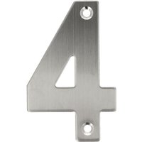 Ms Beschläge - Edelstahl Hausnummern 0-9 Buchstaben a-i matt gebürstet Hauswandziffern Türnummer 5 von MS BESCHLÄGE