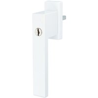 Ms Beschläge - Fenstergriff Fensterolive Rasterolive Abschliessbar Einbruchschutz mit 2 Schlüssel Weiss RAL9016 von MS BESCHLÄGE