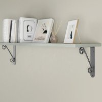 Ms Beschläge - Garderobenkonsole Wandkonsole Regalträger Schwerlastkonsole Träger Stahl Silber Grau 150mm x 125mm von MS BESCHLÄGE