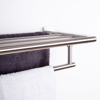 Handtuchablage Edelstahl matt gebürstet 595mm 5 Stangen Handtuchhalter Badzubehör von MS BESCHLÄGE