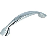 Möbelgriff Schrankgriff gläzend Chromf Küchengriff Zamak 96mm Lochabstand von MS BESCHLÄGE