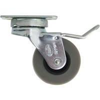 Möbelrolle Transportrolle aus Metall mit Bremse Rolle aus Hartgummi Ø60mm von MS BESCHLÄGE