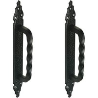Amig - 2er Set Stoßgriffe Haustürbeschlag Schmiedeeisen schwarz matt Ziehgriff Türgriff Amig - 2er Set Stoßgriffe Haustürbeschlag Schmiedeeisen schwarz matt Ziehgriff Türgriff von AMIG